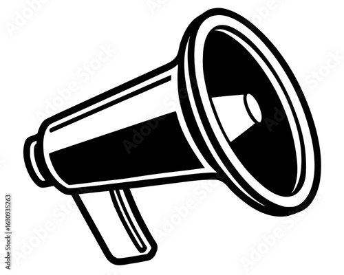 Blue Cartoon Megaphone for Announcement and Promotion