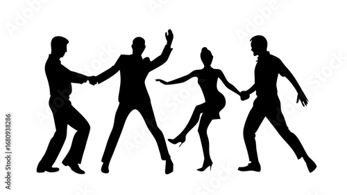 Black silhouette of a majestic stag deer animal