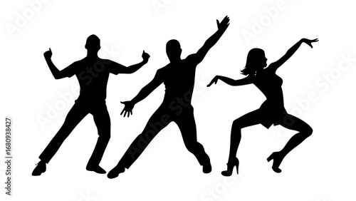 Black Silhouette of a Woman Dancing movement elegance