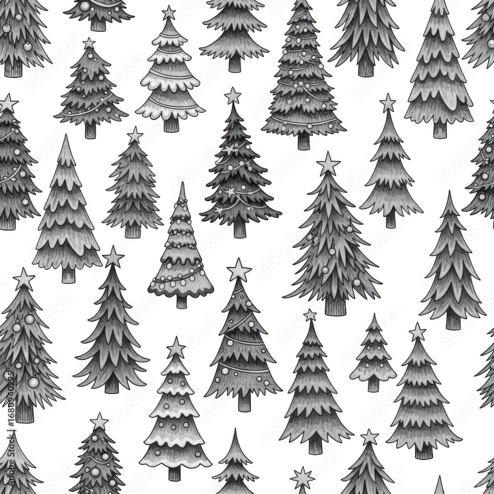 Obraz premium Festive trees isolated on transparent background