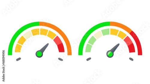Colorful gauge meters with pointers speedometer indicator