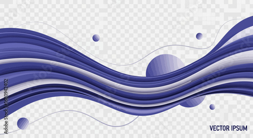 Elegant abstract background with smooth purple liquid waves and flowing lines. Modern vector illustration for a website banner or presentation