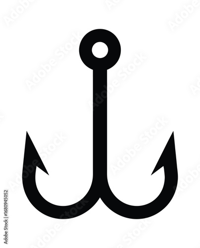 Anchor for vessel solid icon, marine port concept. Vector graphics. Ship sea anchoring, heavy anchor sign on white background, glyph style icon for mobile or web design