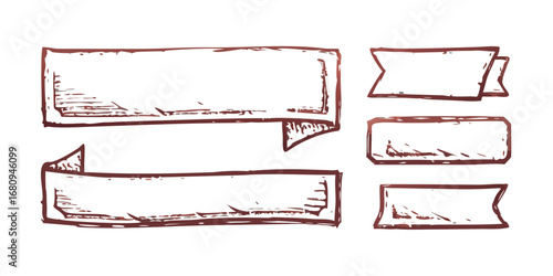 Hand Drawn Retro Speech Bubbles banner vintage