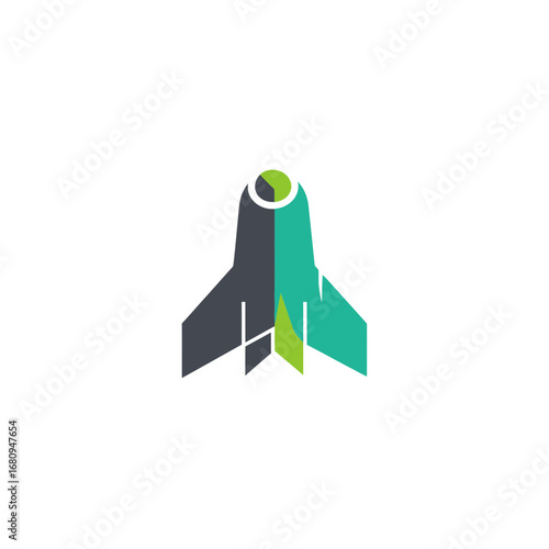 Rocket Launch Logo Concept Design Aerospace, Futuristic, Exploration Symbolism, Modern Brand Identity