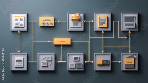 Workflow diagram of document production