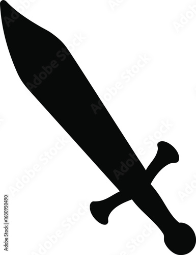 Classic longsword silhouette medieval weapon combat blade historic armory warrior equipment fighting sword battle ancient silhouette
