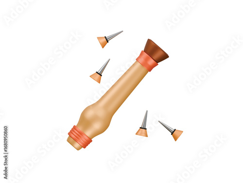 blowgun icon 3d illustration render