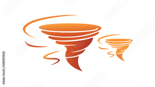 Stylized Tornadoes with Swirling Elements twister storm