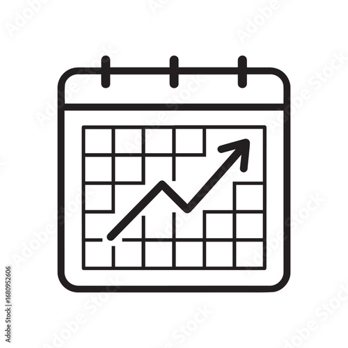 Calendar with Arrow Progress Icon