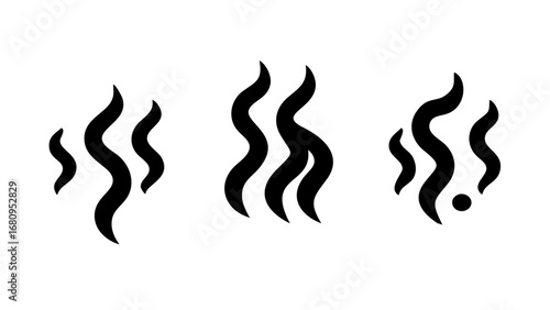 Wispy Black Smoke Swirls steam abstract