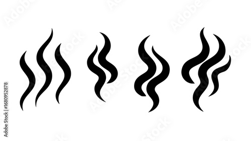 Wispy Black Smoke Swirls steam abstract