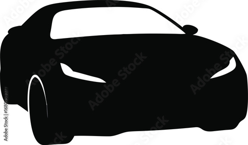 Sleek modern sports car silhouette capturing the essence of automotive design and performance excellence silhouette