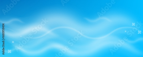 Air conditioner wind flow effect. Cool fresh air on light blue background, ac fresh cold breeze