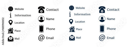 Contact us icon vector. web icon vector. business card contact information icon.
