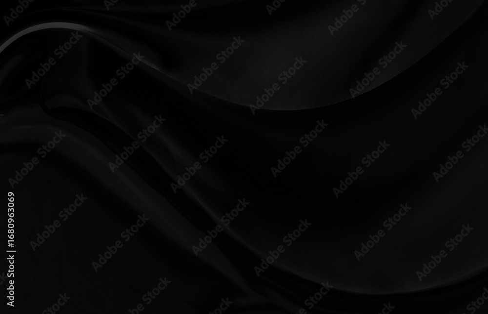 Obraz premium Black gray satin dark fabric texture luxurious shiny that is abstract silk cloth background with patterns soft waves blur beautiful.