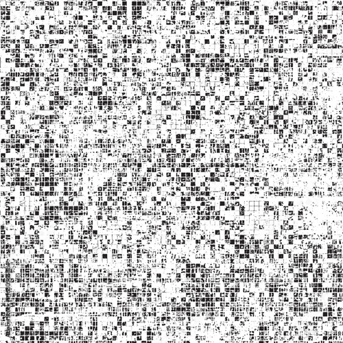 Monochrome noisy pixel texture with a digital glitch and static effect for a modern abstract grunge background vector illustration