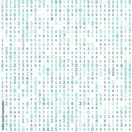 A vast digital landscape of numbers and symbols creating an abstract data pattern