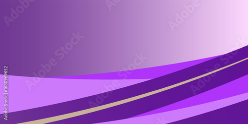 Purple background with smooth gradient, curved lines border. Modern business background. Purple color enhances the background's elegance. vector illustration