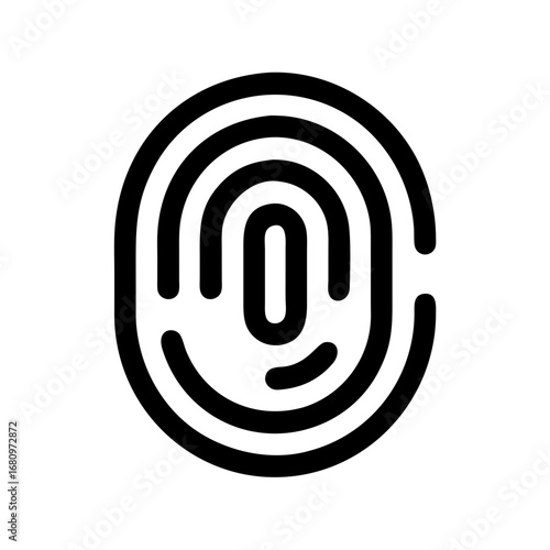 Vector art of fingerprint scan, a digital biometric identification method for secure access and personal data protection in technology