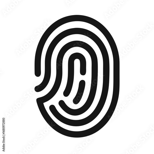 Vector art of fingerprint scan, a biometric identification method for security and access control, ensuring personal data protection