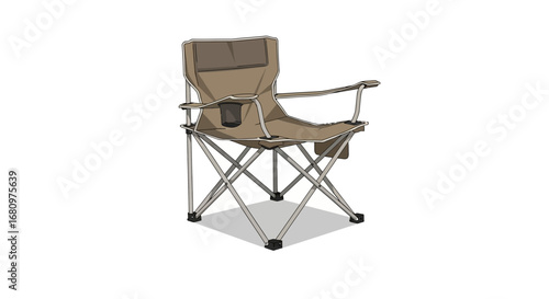Comfortable outdoor folding chair, ready for relaxation and adventure