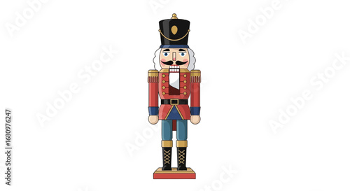 Festive nutcracker soldier standing tall, ready for the holiday season