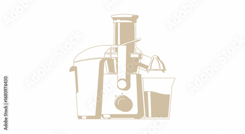 Illustration of a juice extractor for creating homemade healthy drinks