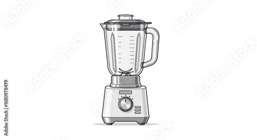 Sleek and modern blender appliance illustration on a clean background