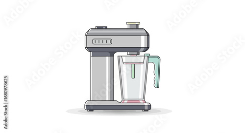 Sleek outlined blender illustration for kitchen appliance imagery design