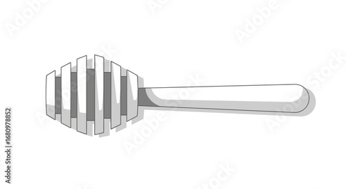 Stylized honey dipper illustration suitable for various creative projects