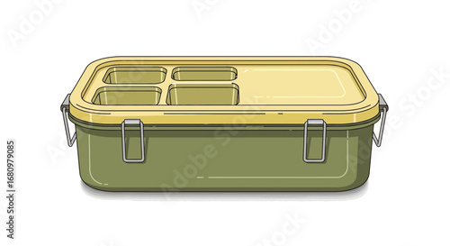 Modern Lunchbox with Compartments: Organized Meal Prep Container Design