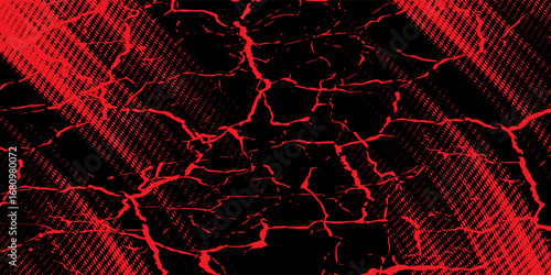 red black brush wrap car sticker pattern abstract banner sporty lines red black color combination grunge brush pattern racing motorcycle design, Eps 10, vector illustration.