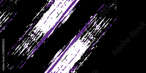 car sticker pattern black purple brush wrap abstract banner sporty lines purple black color combination grunge brush pattern design, vector illustration.