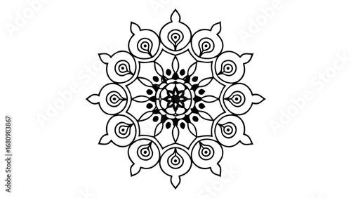 Intricate mandala design offers spiritual calm and decorative beauty for any space