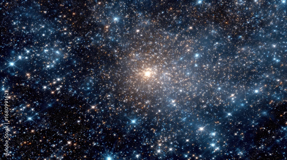 Fototapeta premium A shimmering star cluster with thousands of glowing points of light, captured in hyper-detailed movie realism