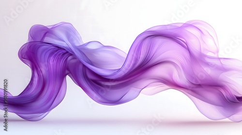 Smooth purple waves flow gracefully, creating an abstract dance of color and movement.