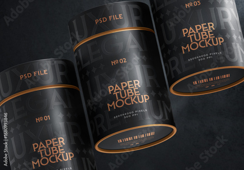 Paper Tube Packaging Mockup