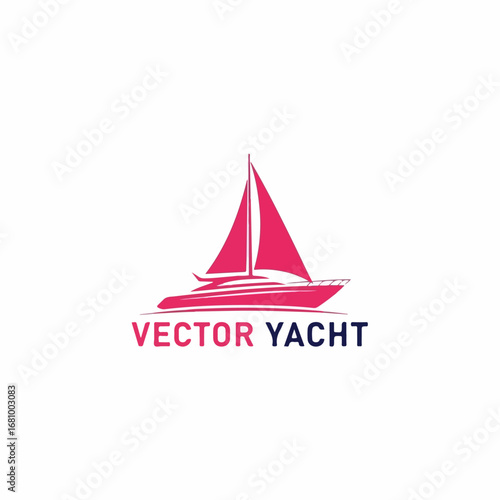 Elegant yacht vector logo design reflecting marine prestige and ocean lifestyle.