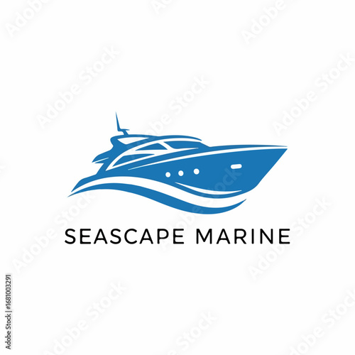 Elegant yacht silhouette vector logo reflecting sophistication and nautical tradition.