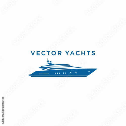 Elegant nautical yacht logo vector designed for travel and sailing brands.