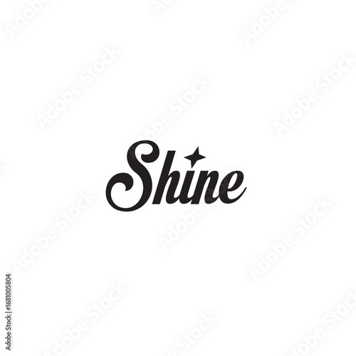 Shine logo or wordmark design