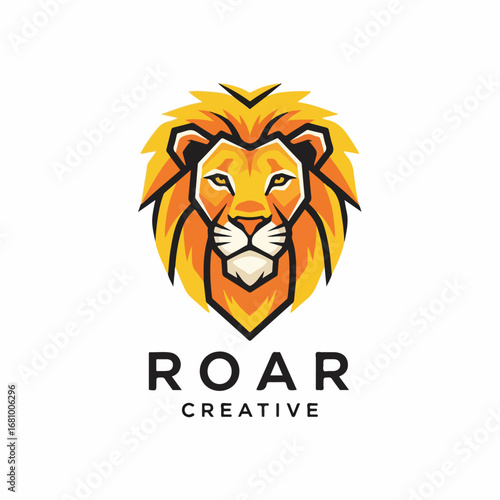 Photography Lion head vector illustration wild animal mascot design icon