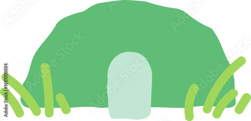 Obraz na plátně korean graveyard vector illustration