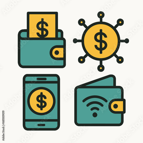 Modern Payment Methods Digital and Physical.