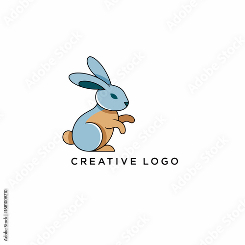 Curious rabbit exploring garden plants while carefully sniffing the fresh air and surrounding nature.