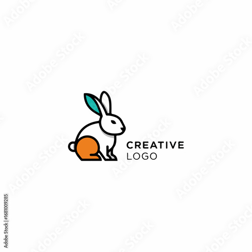 Fluffy rabbit with bright curious eyes exploring a colorful spring meadow surrounded by blooming flowers.