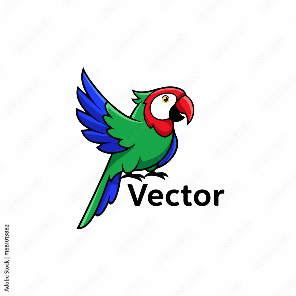 Fototapeta premium Parrot logo on a white background