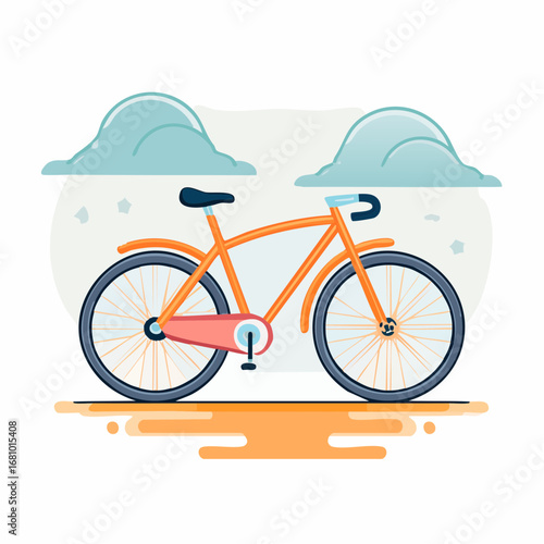 Minimalistisches Fahrrad, Flat-Design
