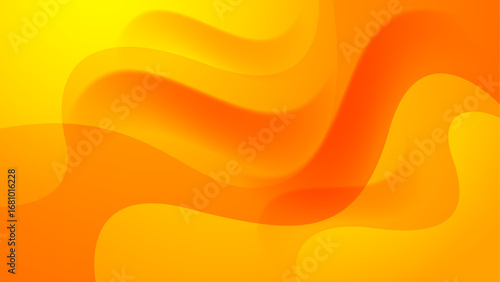Fluid abstract background design in shades of yellow and orange.